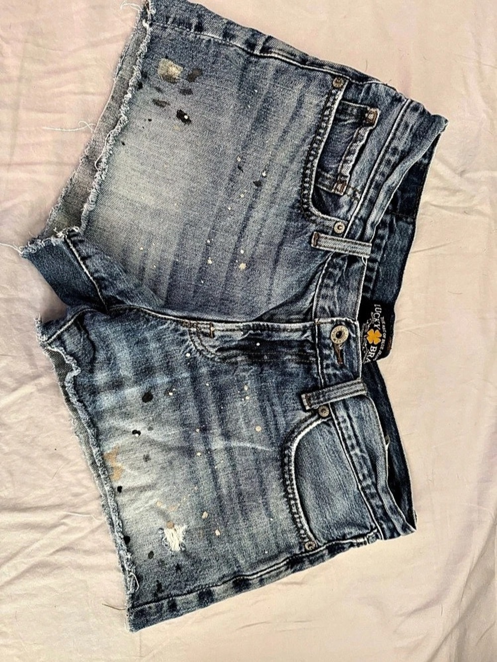 Lucky Brand Distressed Denim Jean Shorts Size 4 (27)